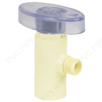 1/2" CPVC CTS Turn Angle Supply Stop Valve Socket x Comp, EPDM O-Ring
