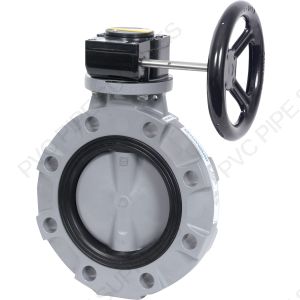 GFPP Disc 3 Size Hayward BYV14030A0EGI00 Series BYV Butterfly Valve PVC Body Gear Operated EPDM Seals Lugged 