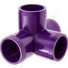 1 1/4" Purple 4-Way Furniture Grade PVC Fitting