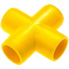 1/2" Yellow Cross Furniture Grade PVC Fitting